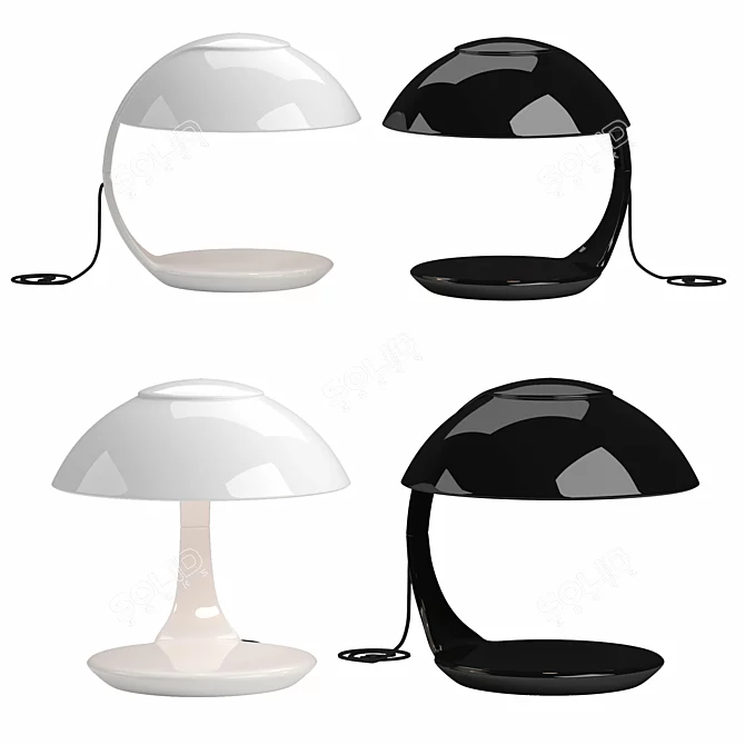 Sleek Cobra Table Lamp 3D model image 2