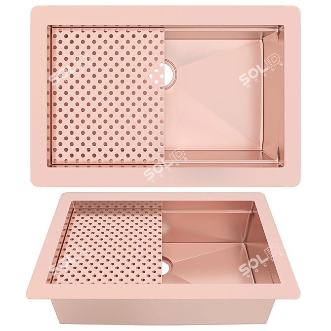 CopperSmith Undermount Sink 3D Model 3D model image 3