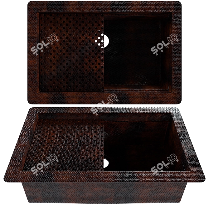 CopperSmith Undermount Sink 3D Model 3D model image 6