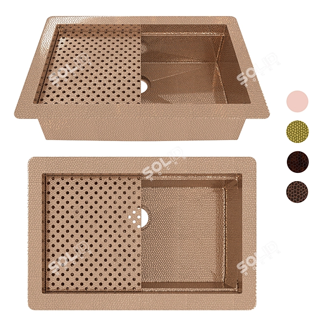 CopperSmith Undermount Sink 3D Model 3D model image 7