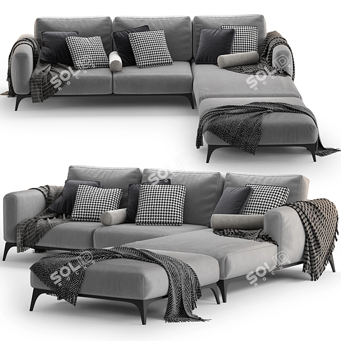 Modern Bodema MILANO Corner Sofa 3D model image 1