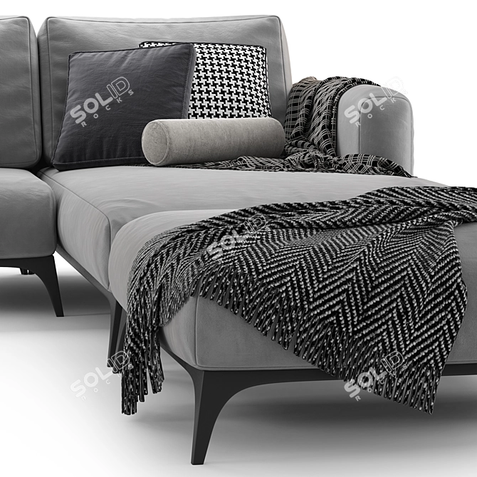 Modern Bodema MILANO Corner Sofa 3D model image 5