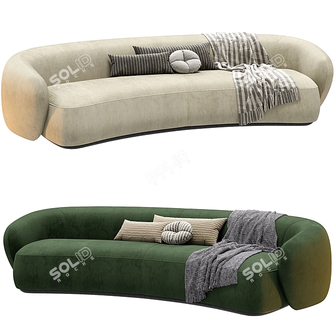 Modern Rene Sofa in 3D 3D model image 1