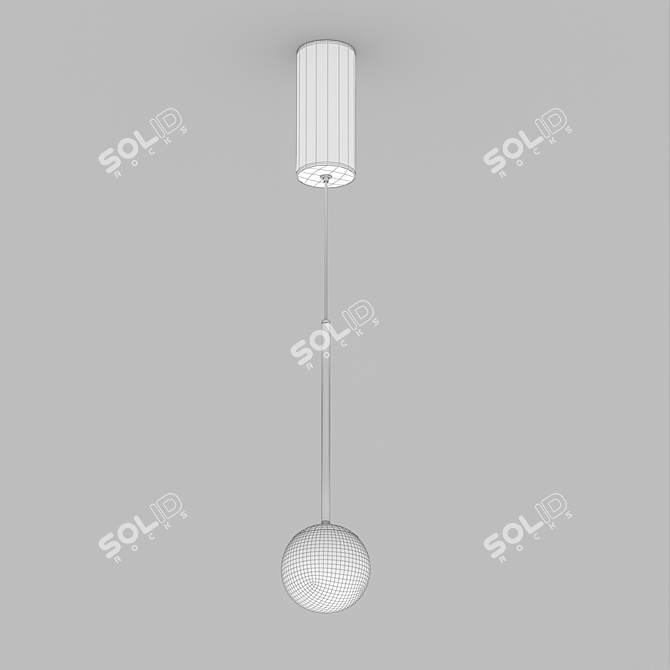 Modern Pendant Bead Light IP20 3D model image 2