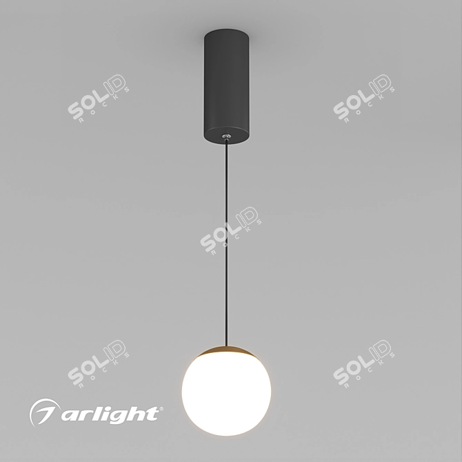 Modern Hanging Pearl Pendant Light 3D model image 1