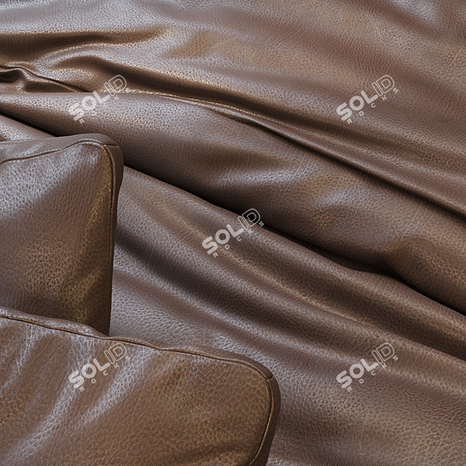 PBR Leather 4K Texture Set 3D model image 1