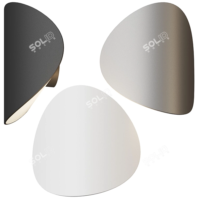 Lune Outdoor Wall Sconce - Moonlight Magic 3D model image 1