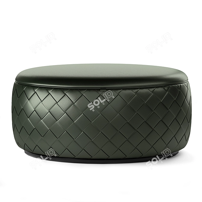 Luxury Grant Pouf by Poltrona Frau 3D model image 2