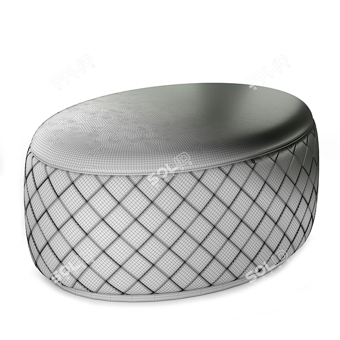 Luxury Grant Pouf by Poltrona Frau 3D model image 6