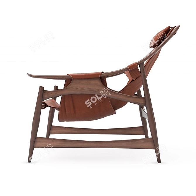 Vintage Brazilian Rocking Chair 3D model image 2