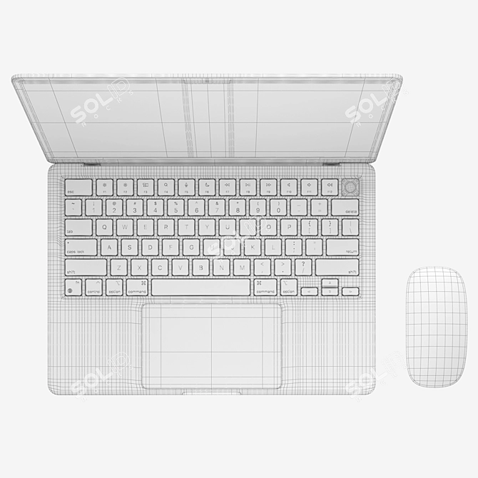 Apple MacBook Air M2 2022 Render-Compatible 3D model image 7