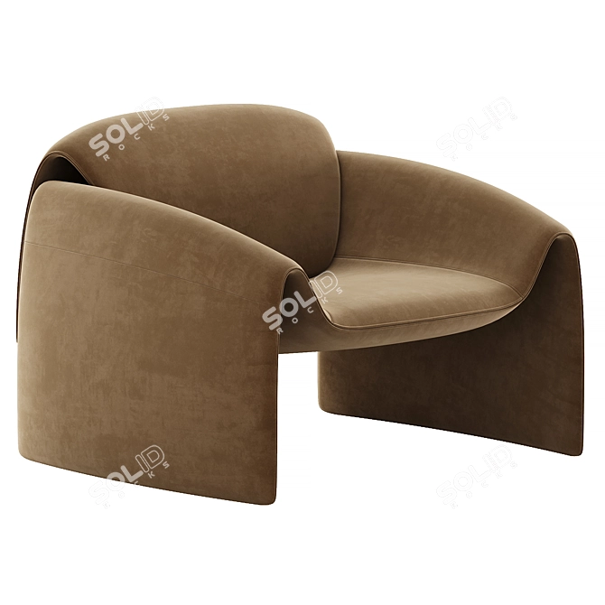 Luxury Modern Poliform Armchair 3D 3D model image 2