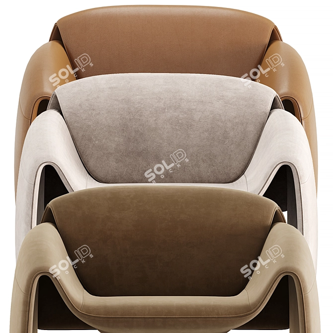 Luxury Modern Poliform Armchair 3D 3D model image 4