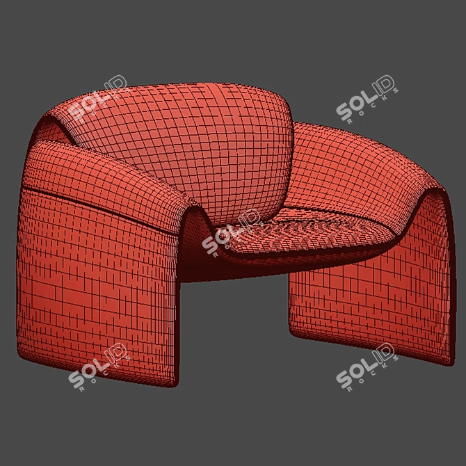 Luxury Modern Poliform Armchair 3D 3D model image 6