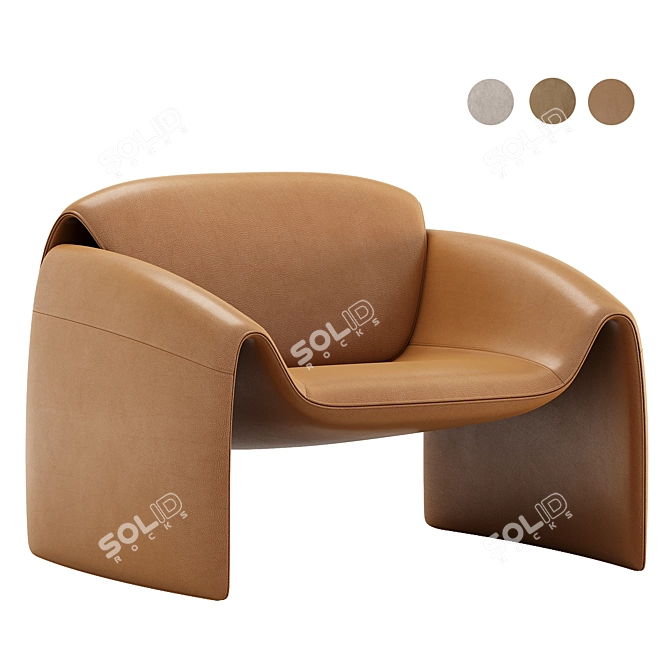 Luxury Modern Poliform Armchair 3D 3D model image 7