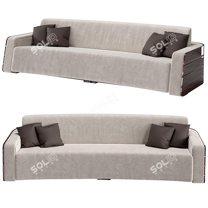 Iconic Odeon Sofa: Grandiose Design 3D model image 2