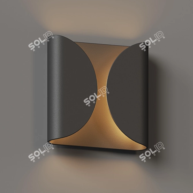 Modern Outdoor LED Wall Sconce 3D model image 2