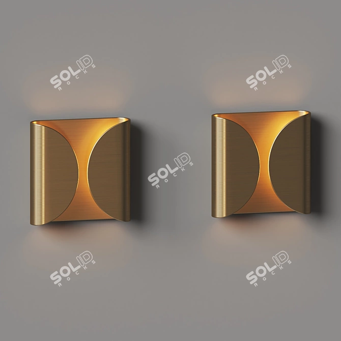 Modern Outdoor LED Wall Sconce 3D model image 3