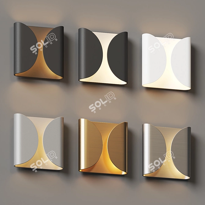 Modern Outdoor LED Wall Sconce 3D model image 4