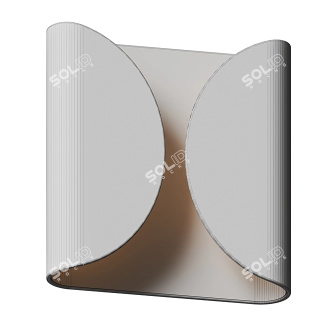 Modern Outdoor LED Wall Sconce 3D model image 5