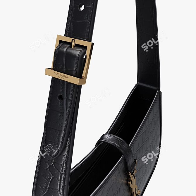 YSL Saint Laurent Le 5 a 7 Croc Bag 3D model image 2