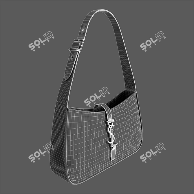 YSL Saint Laurent Le 5 a 7 Croc Bag 3D model image 5