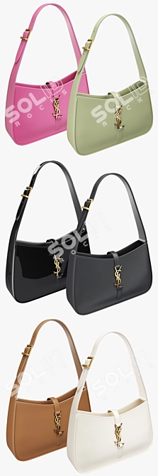 YSL Saint Laurent Le 5 a 7 Croc Bag 3D model image 6