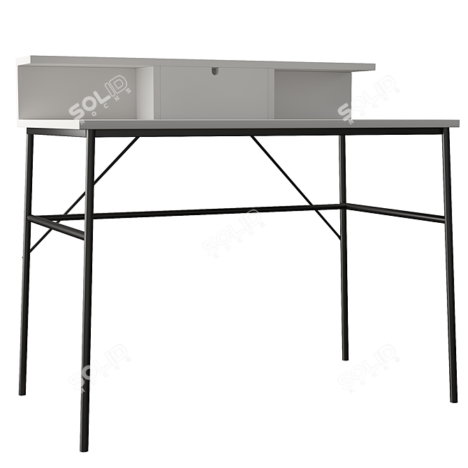 Title: Modern Pascal White&Blaсk Desk 3D model image 2