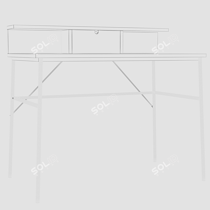 Title: Modern Pascal White&Blaсk Desk 3D model image 4