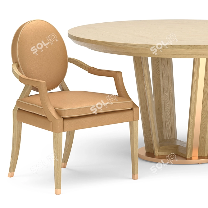 Tosconova Diamond Round Table & Brunelleschi Chair 3D model image 3