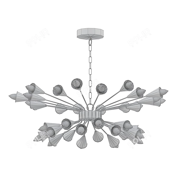 Black Metal Volanti Chandelier 3D model image 2