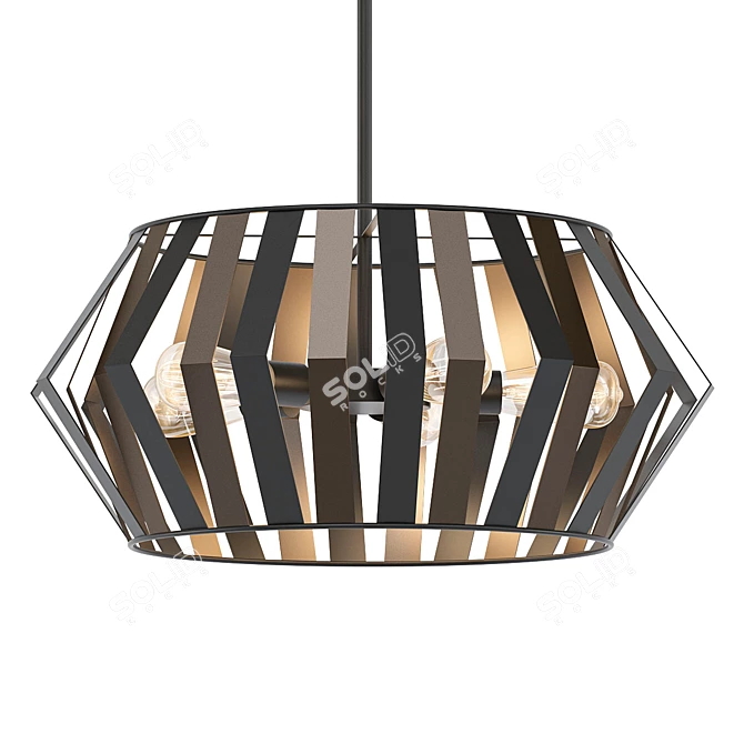 Elegant Colton Chandelier Glow 3D model image 1