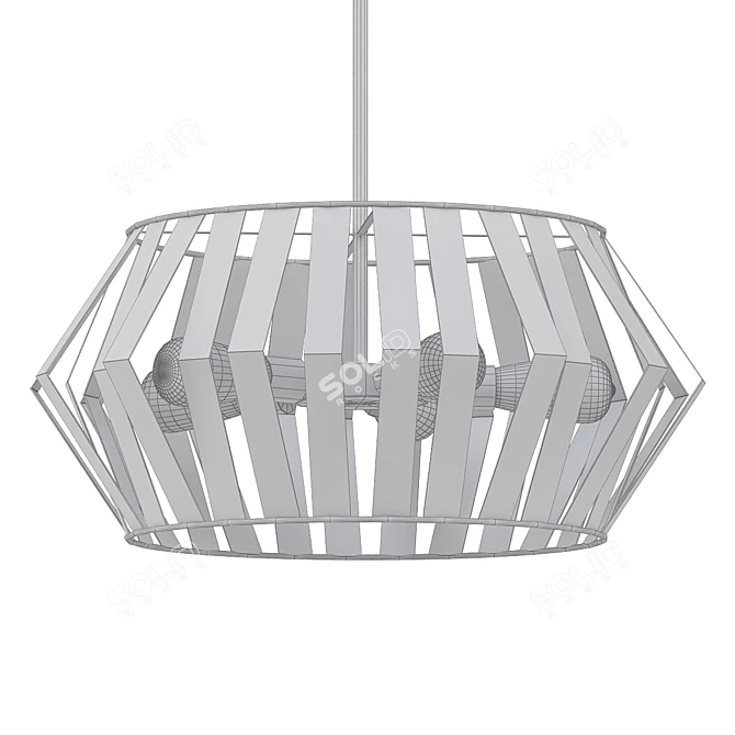 Elegant Colton Chandelier Glow 3D model image 2