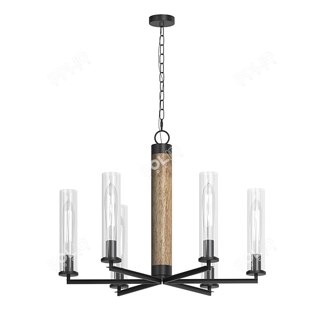 Modern LED Ceiling Light Fixture 3D model image 1