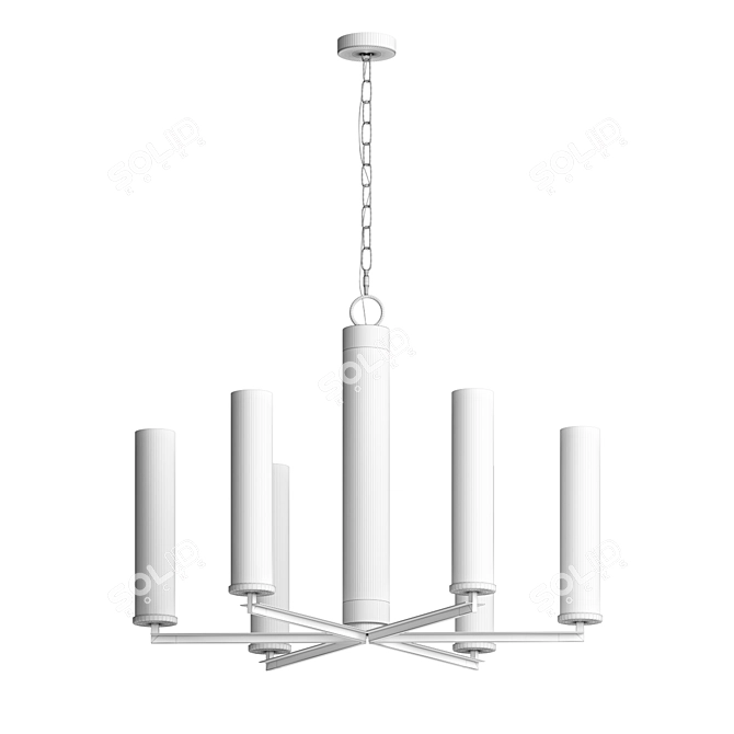 Modern LED Ceiling Light Fixture 3D model image 2