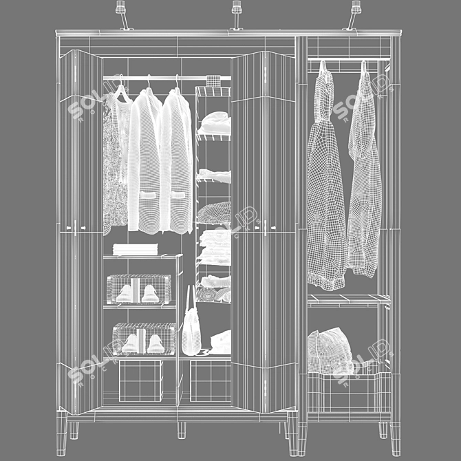 Idanas Wardrobe with TurboSmooth 3D model image 4