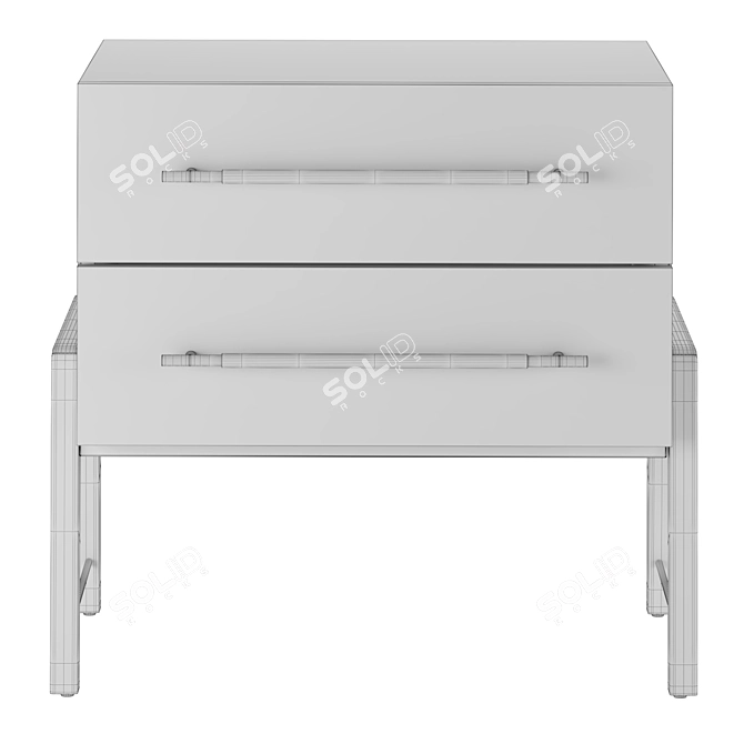 Sleek Rosedale Nightstand by BD 3D model image 4