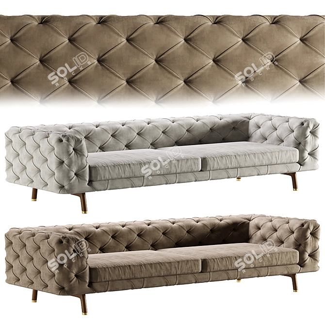 Modern Comfort Salotti Sofa 3D model image 1