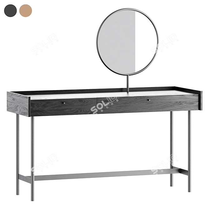 CANELLI Vanity Table with Mirror 3D model image 1