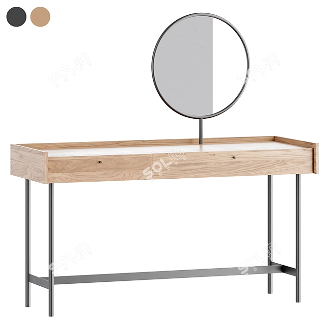 CANELLI Vanity Table with Mirror 3D model image 2