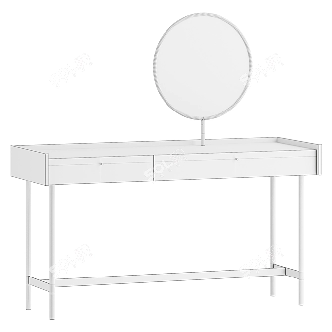 CANELLI Vanity Table with Mirror 3D model image 3