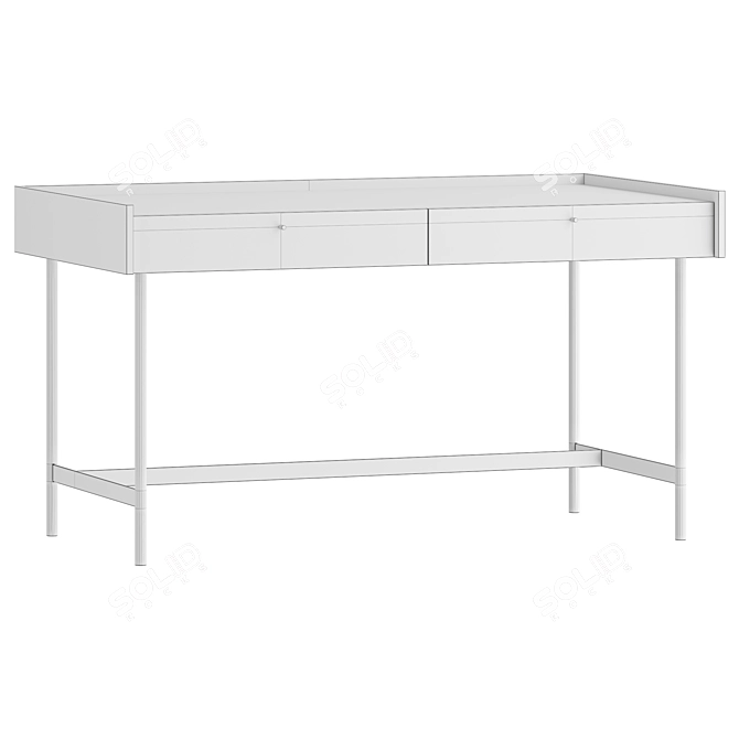 Modern Desk Canelli 3D model image 3