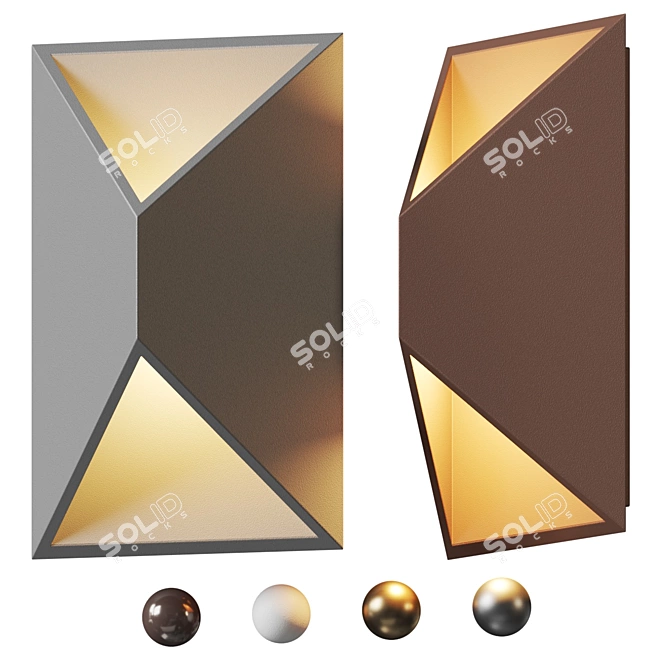 Prisma Geometric LED Sconce Light 3D model image 1