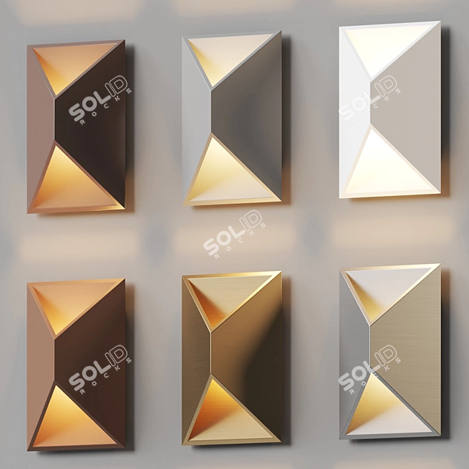 Prisma Geometric LED Sconce Light 3D model image 4