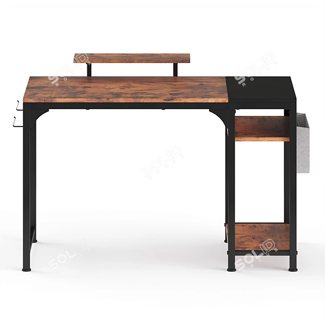 Eureka Writing Desk, MDF Steel 3D model image 3