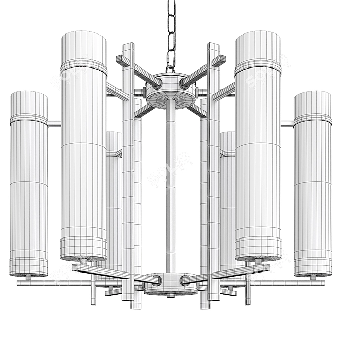 Modern Style Pendant Light Fixture 3D model image 2