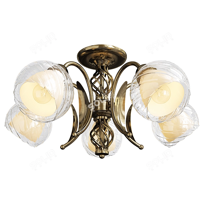  Elegant Modern Chandelier Light Fixture 3D model image 1
