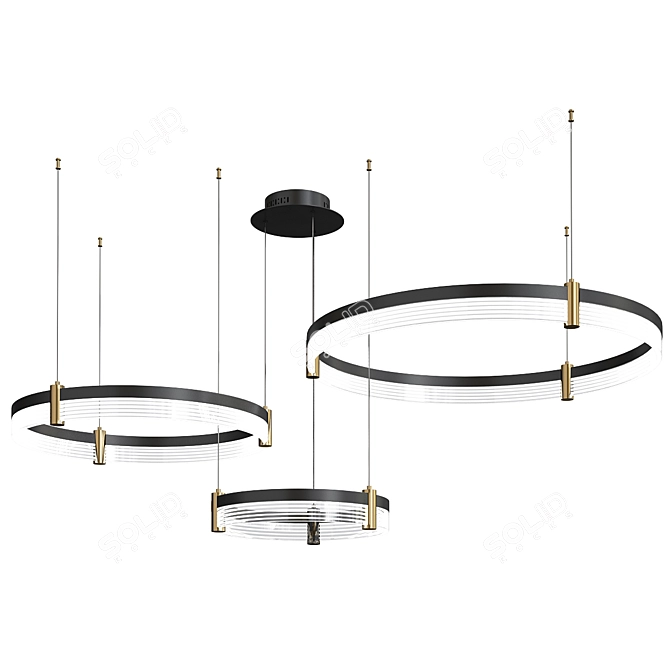 Sleek Mercury Pendant Light Fixture 3D model image 1