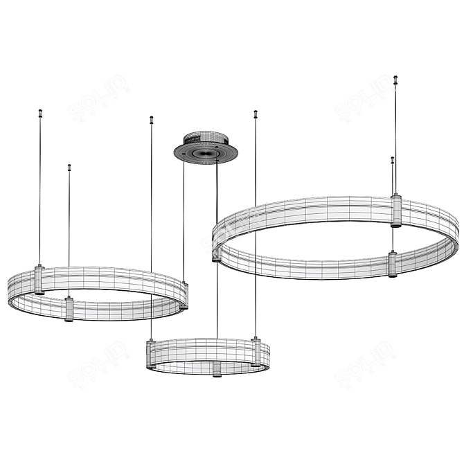 Sleek Mercury Pendant Light Fixture 3D model image 2