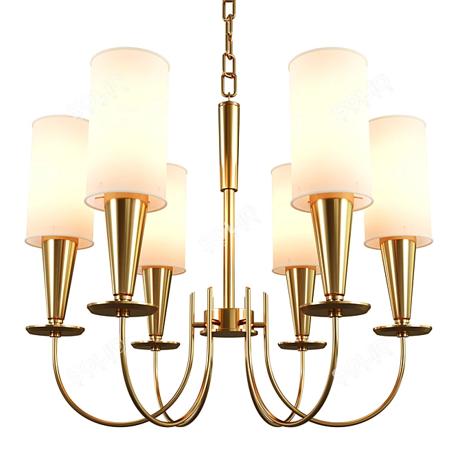 Metal Whirligig B Pendant Lamp 3D model image 1